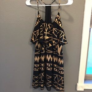 Gianni Bini black and gold dress